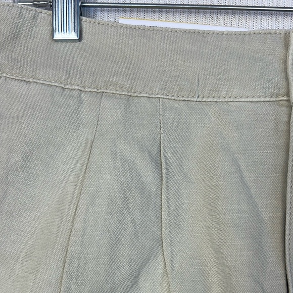 NWT Joie Linen Cotton Blend Pleated High Waist Shorts Size M Beige Pockets Y2K - Picture 5 of 16